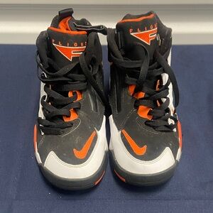 Nike Black and Orange Flight Sneakers